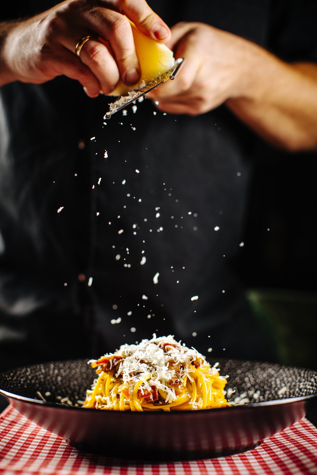 Wood-fired pizza with olive oil